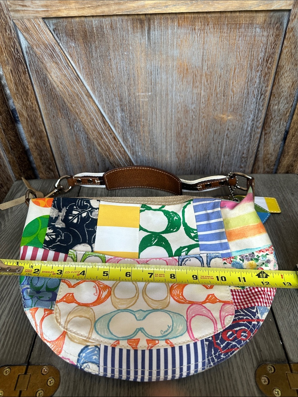 Coach Vintage Y2K Hamptons Hobo Patchwork Shoulder Bag Two Hangtags Style 10441 - Picture 12 of 16